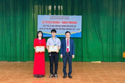 TỔ CHỨC TUYÊN DƯƠNG–KHEN THƯỞNG GIÁO VIÊN VÀ HỌC SINH ĐẠT THÀNH TÍCH TẠI CUỘC THI KHOA HỌC KỸ THUẬT VÀ  KỲ THI HỌC SINH GIỎI CẤP TỈNHNĂM HỌC 2025 – 2026